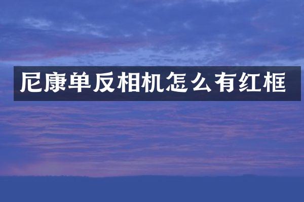 尼康单反相机怎么有红框