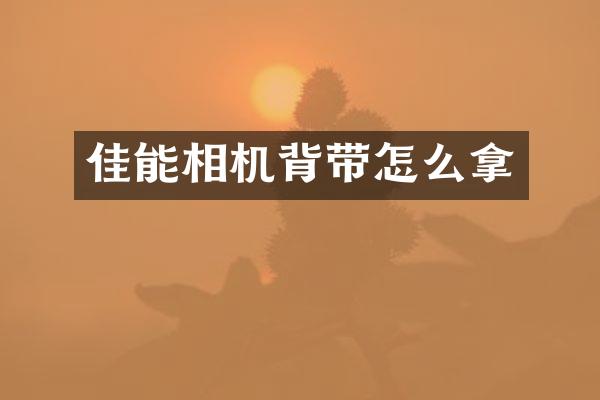 佳能相机背带怎么拿