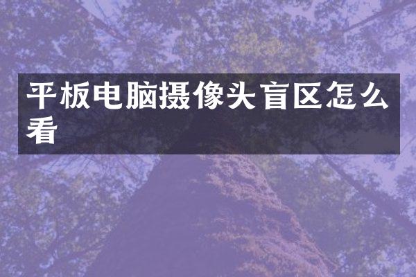 平板电脑摄像头盲区怎么看