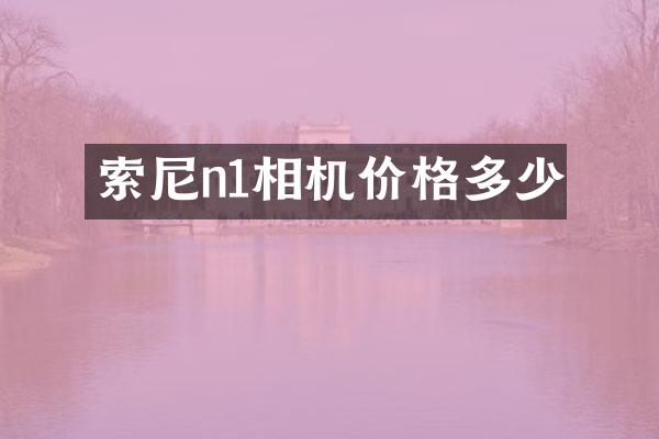 索尼n1相机价格多少