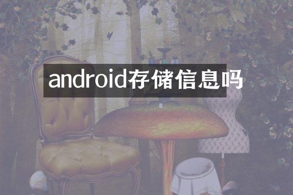 android存储信息吗