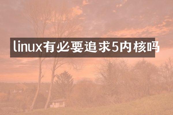 linux有必要追求5内核吗