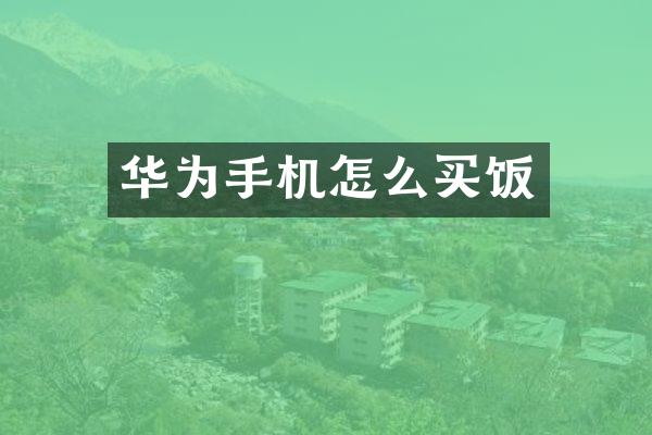 华为手机怎么买饭