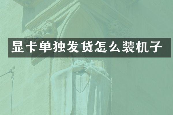 显卡单独发货怎么装机子