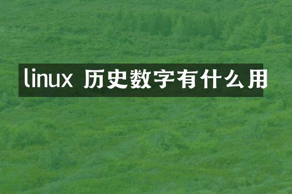 linux 历史数字有什么用