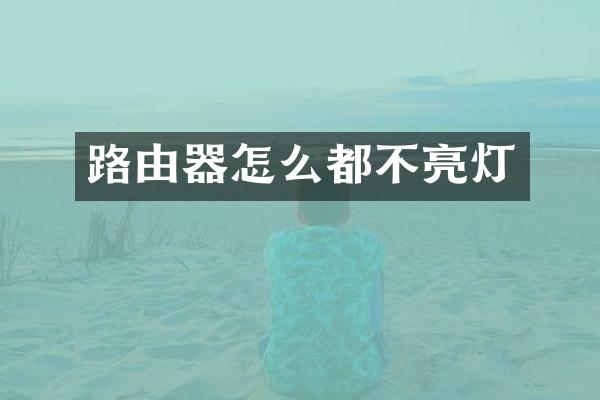 路由器怎么都不亮灯