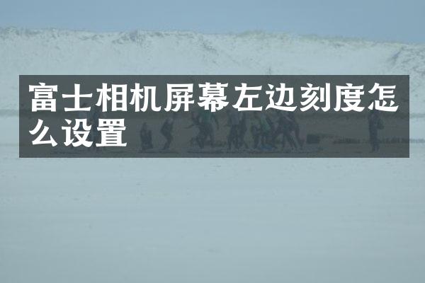 富士相机屏幕左边刻度怎么设置