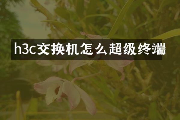 h3c交换机怎么超级终端