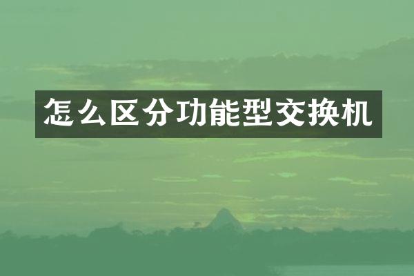 怎么区分功能型交换机