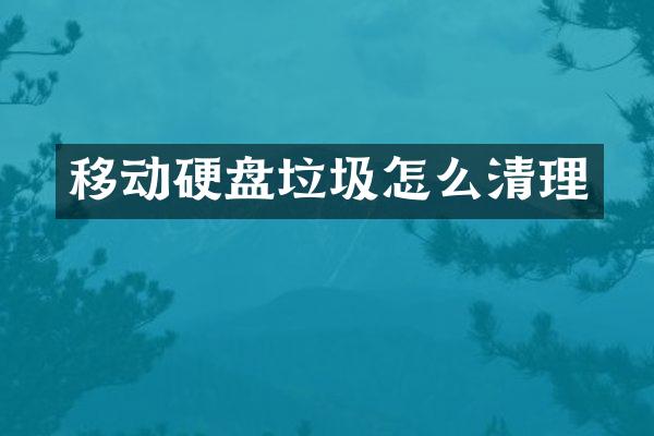 移动硬盘垃圾怎么清理