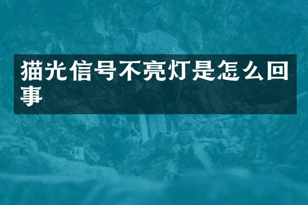 猫光信号不亮灯是怎么回事