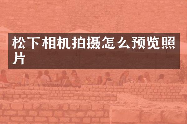 松下相机拍摄怎么预览照片