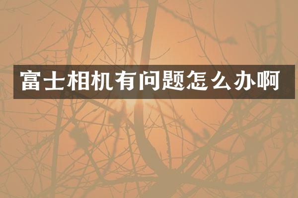 富士相机有问题怎么办啊