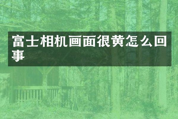 富士相机画面很黄怎么回事