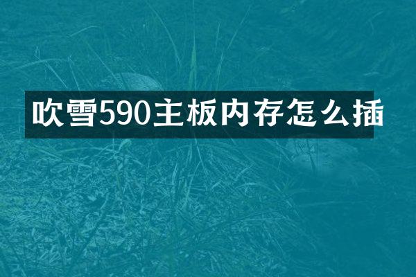 吹雪590主板内存怎么插