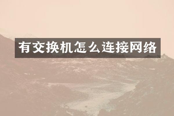 有交换机怎么连接网络