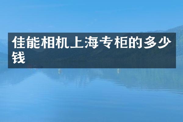 佳能相机上海专柜的多少钱