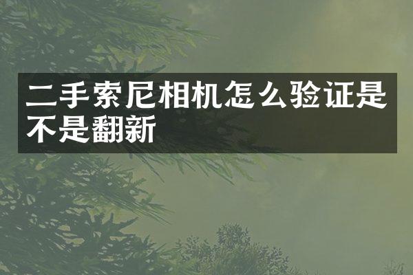 二手索尼相机怎么验证是不是翻新