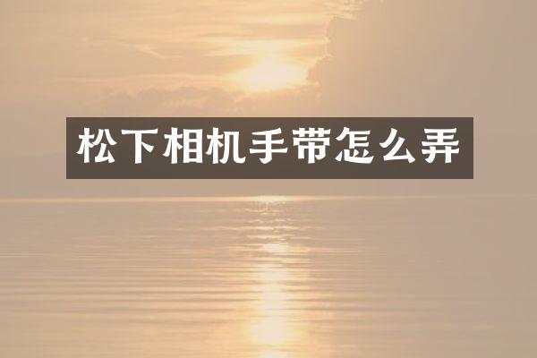 松下相机手带怎么弄
