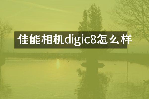 佳能相机digic8怎么样