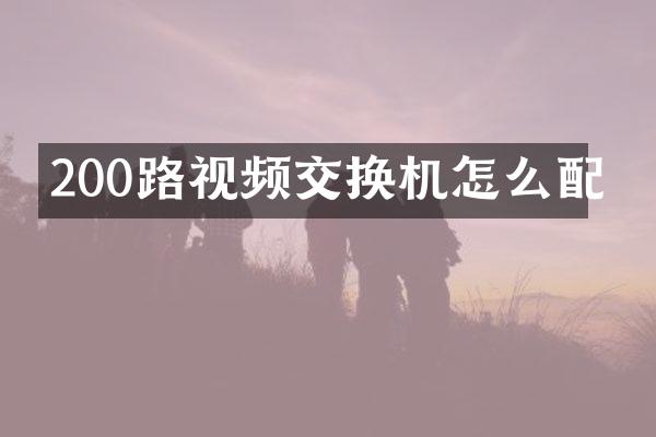 200路视频交换机怎么配