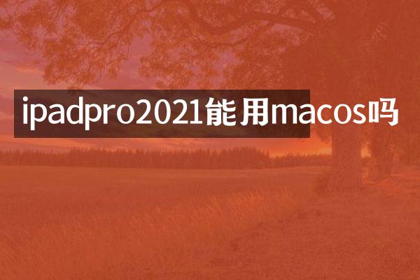 ipadpro2021能用macos吗