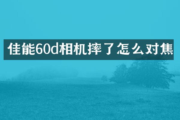 佳能60d相机摔了怎么对焦