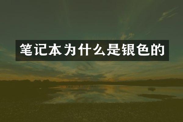 笔记本为什么是银色的