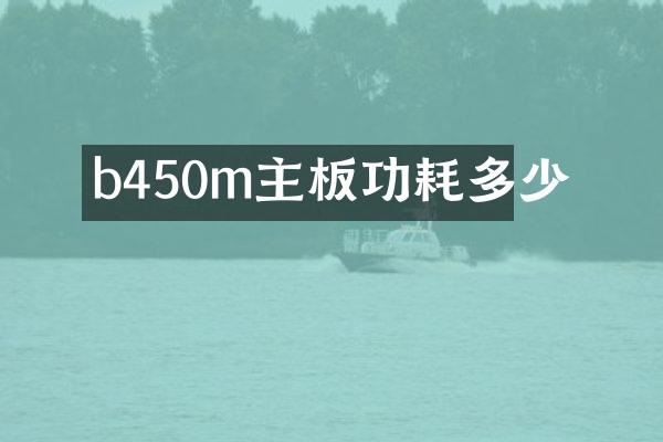 b450m主板功耗多少