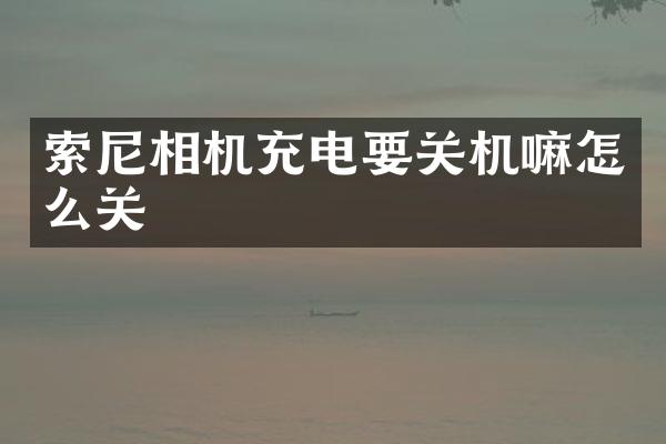 索尼相机充电要关机嘛怎么关