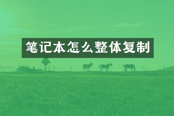 笔记本怎么整体复制