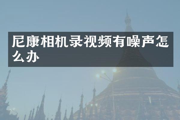 尼康相机录视频有噪声怎么办
