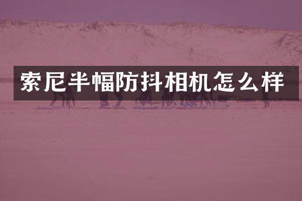 索尼半幅防抖相机怎么样