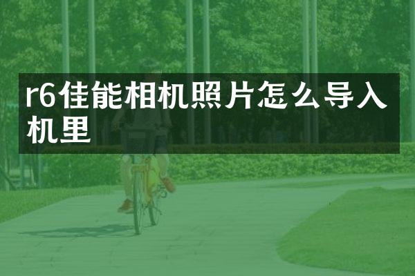 r6佳能相机照片怎么导入手机里