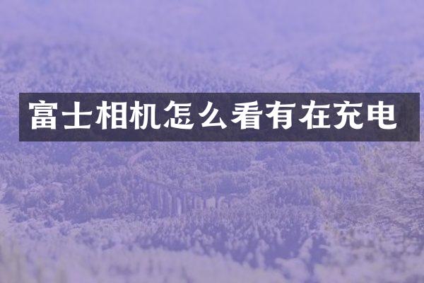 富士相机怎么看有在充电