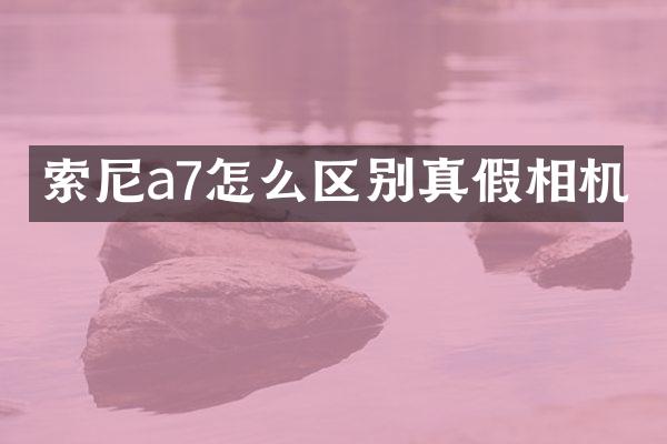 索尼a7怎么区别真假相机