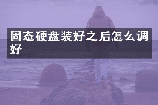 固态硬盘装好之后怎么调好