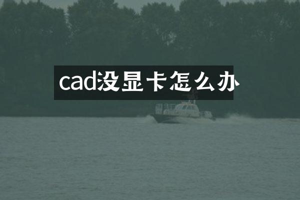 cad没显卡怎么办