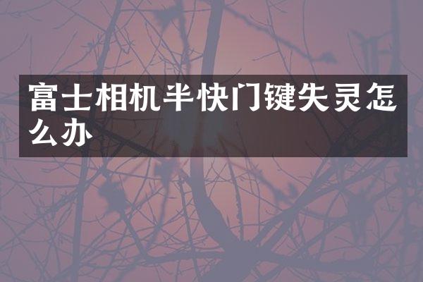 富士相机半快门键失灵怎么办