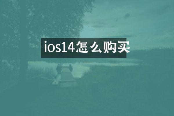 ios14怎么购买