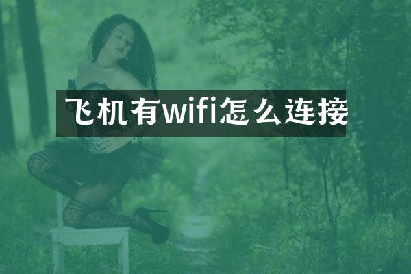 飞机有wifi怎么连接