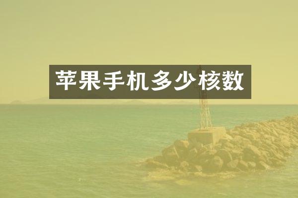 苹果手机多少核数