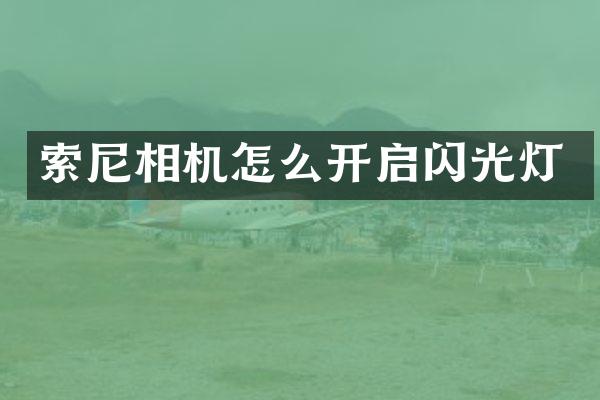 索尼相机怎么开启闪光灯