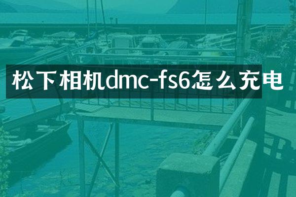 松下相机dmc-fs6怎么充电