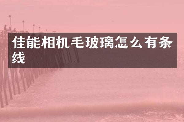 佳能相机毛玻璃怎么有条线