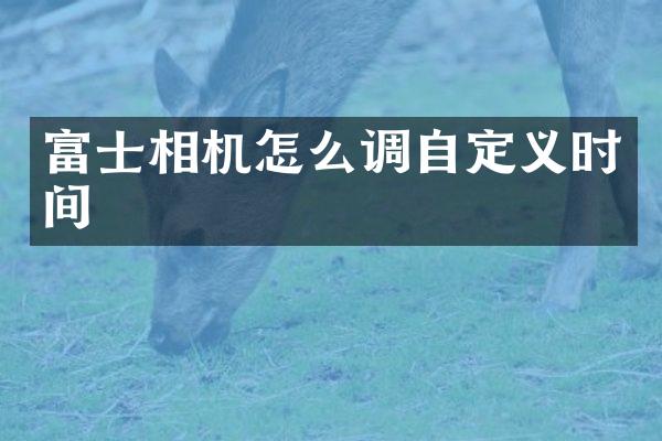 富士相机怎么调自定义时间