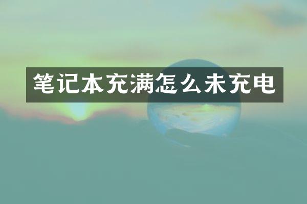 笔记本充满怎么未充电