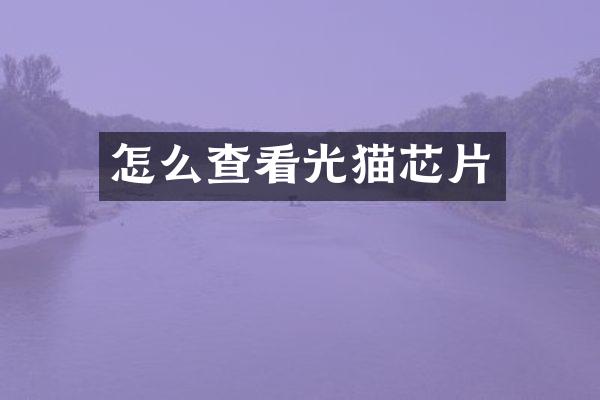怎么查看光猫芯片