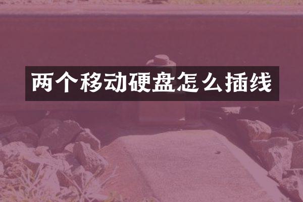 两个移动硬盘怎么插线