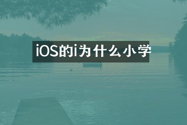 iOS的i为什么小学
